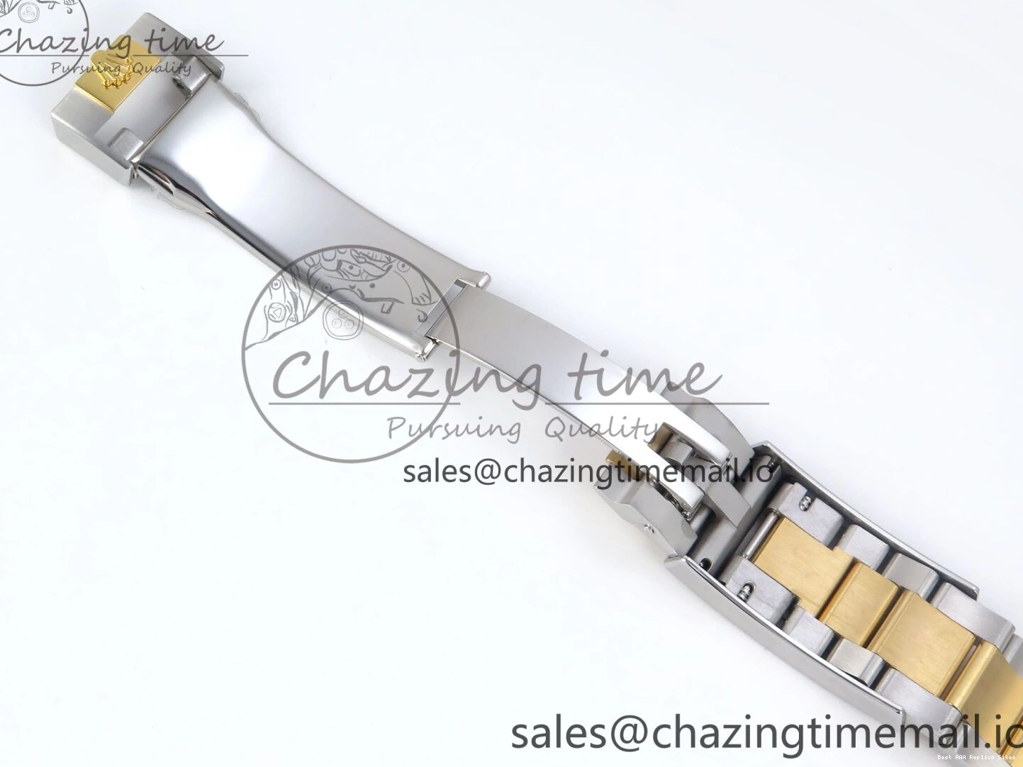 Best AAA Replica Sites Submariner YG Steel Bracelet 374 904L Dial 1:1 on Best Oyster Blue SH SS Edition Seasonal ARF SS YG 126613LB 0115